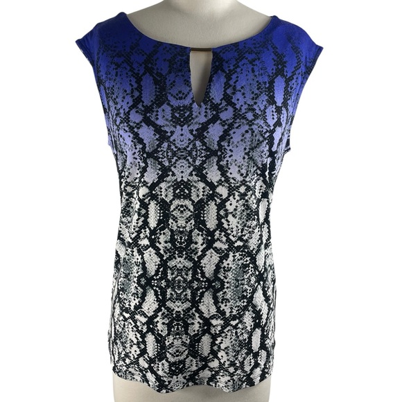 Calvin Klein Tops - Calvin Klein Snakeskin Print Blouse‎ in Purple and Black, Medium